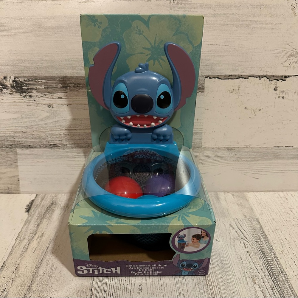 Disney Stitch Bath Basketball Hoop Toy NEW